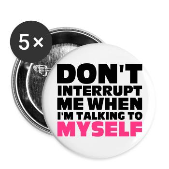 Funny - Buttons klein 25 mm (5er Pack) - Weiß - Vorne