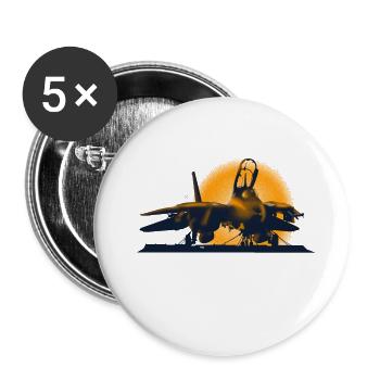 Jet F-14 Tomcat - Buttons small 1''/25 mm (5-pack) - white - Front