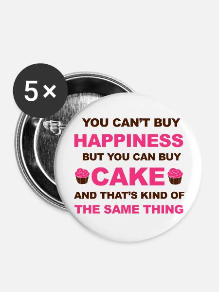 Cake - Buttons klein 25 mm (5er Pack) - Weiß