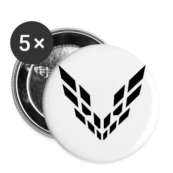Abstrakt Muster Design - Buttons klein 25 mm (5er Pack) - Weiß - Vorne