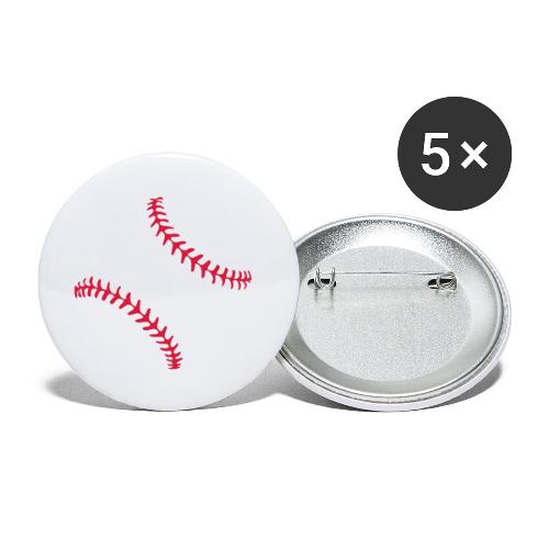Realistic Baseball Seams - Buttons/Badges lille, 25 mm (5-pack)