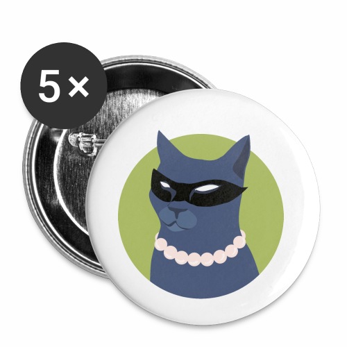 cat woman shirt - Buttons klein 25 mm (5er Pack)