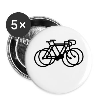 Bikes - Buttons small 1''/25 mm (5-pack) - white - Front