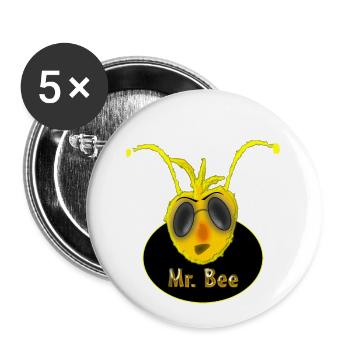 mister bee - Buttons klein 25 mm (5er Pack) - Weiß - Vorne
