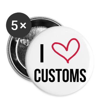 Customs Officer / Police / Douanier / Zollbeamter - Buttons small 1''/25 mm (5-pack) - white - Front