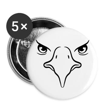 Eagle Beak bird Eagle eyes - Buttons small 1''/25 mm (5-pack) - white - Front
