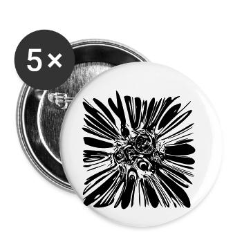 Lumière et enfers - Lot de 5 petits badges (25 mm) - blanc - Devant