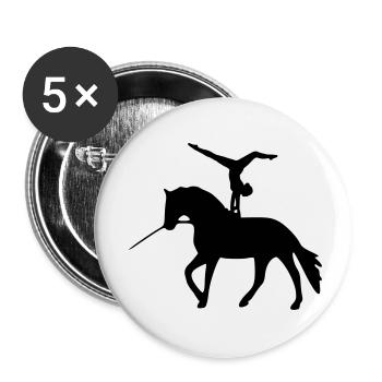Voltigieren Handstand rückwärts - Buttons klein 25 mm (5er Pack) - Weiß - Vorne