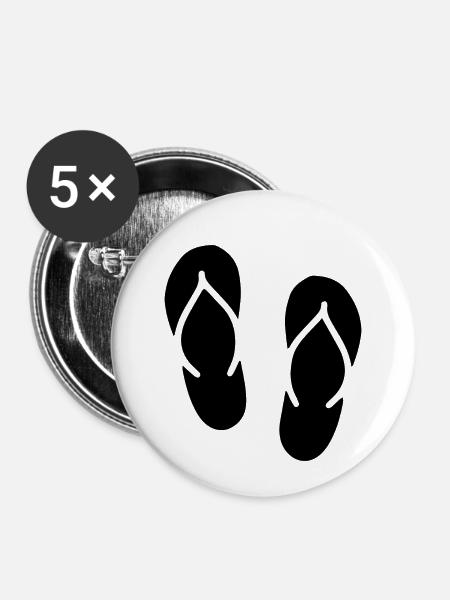 Flip Flops - Buttons klein 25 mm (5er Pack) - Weiß