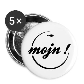 mojn jütland dänemark schleswig norddeutschland - Buttons klein 25 mm (5er Pack) - Weiß - Vorne