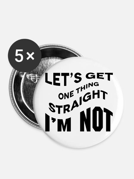 Straight - Buttons klein 25 mm (5er Pack) - Weiß