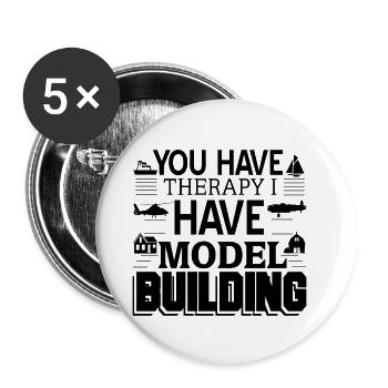 Modelling - Buttons small 1''/25 mm (5-pack) - white - Front