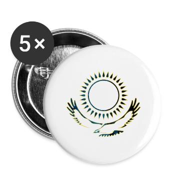 Kazakhstan Adler noble - Buttons small 1''/25 mm (5-pack) - white - Front
