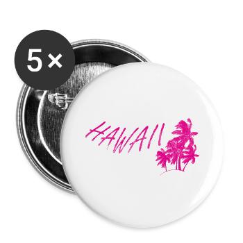 Hawaii - Buttons small 1''/25 mm (5-pack) - white - Front