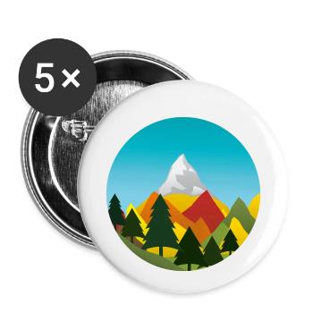 Herbst - Buttons klein 25 mm (5er Pack) - Weiß - Vorne