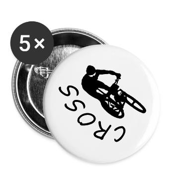 bicycle - Lot de 5 petits badges (25 mm) - blanc - Devant