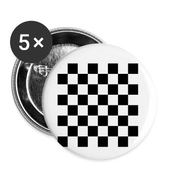 Noir et blanc / BlackWhite - Lot de 5 petits badges (25 mm) - blanc - Devant