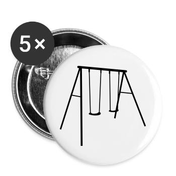Schaukel für Kinder b1 - Buttons klein 25 mm (5er Pack) - Weiß - Vorne