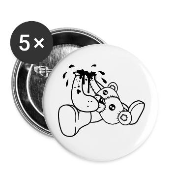 decapitated head drops polar spatter blood disgust - Buttons small 1''/25 mm (5-pack) - white - Front