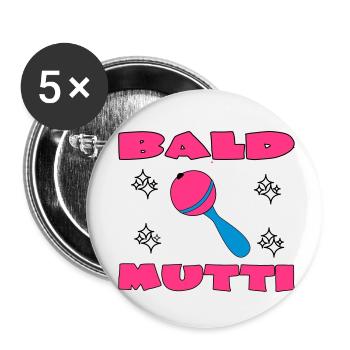 Bald mutti - Buttons small 1''/25 mm (5-pack) - white - Front