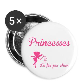 la fée pas chier - Buttons small 1''/25 mm (5-pack) - white - Front