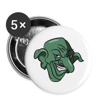 troll dangereux dessin animé sinistre maerchen forest fa - Lot de 5 petits badges (25 mm) - blanc - Devant