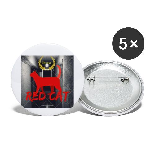 Red Cat (Deluxe) - Buttons small 1''/25 mm (5-pack)