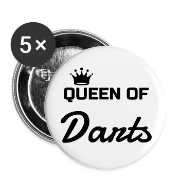 Darts Ziel Sport Sportler Spieler - Buttons klein 25 mm (5er Pack) - Weiß - Vorne