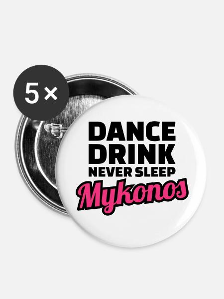 Mykonos - Buttons klein 25 mm (5er Pack) - Weiß