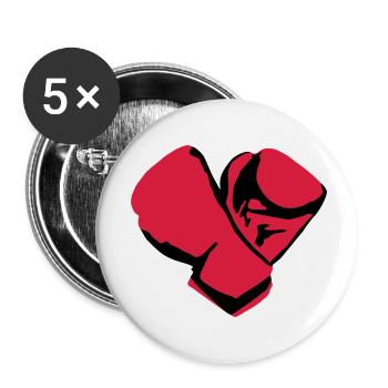 Boxing gloves - Buttons small 1''/25 mm (5-pack) - white - Front