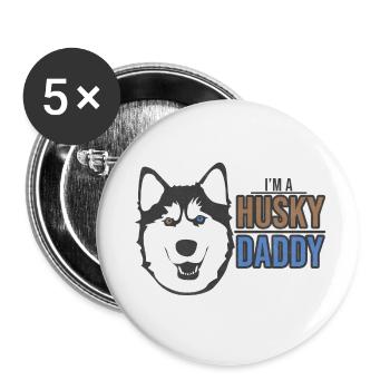 husky - Buttons small 1''/25 mm (5-pack) - white - Front