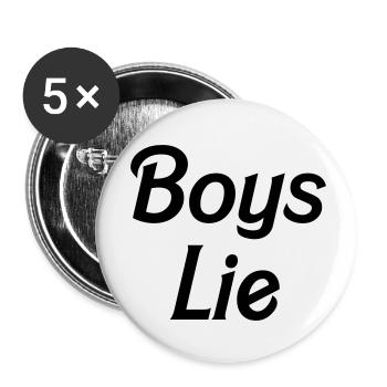 Boys lie - Buttons small 1''/25 mm (5-pack) - white - Front