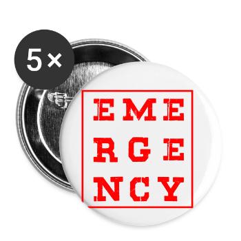 Infirmière Médecin Infirmière Hôpital - Lot de 5 petits badges (25 mm) - blanc - Devant