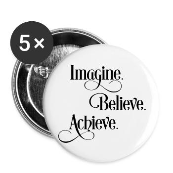 Motivation - Buttons klein 25 mm (5er Pack) - Weiß - Vorne