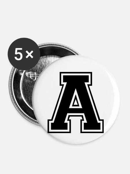 a - Buttons klein 25 mm (5er Pack) - Weiß