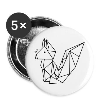 Fuchs - Buttons klein 25 mm (5er Pack) - Weiß - Vorne