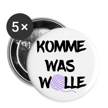komme was Wolle - Buttons klein 25 mm (5er Pack) - Weiß - Vorne
