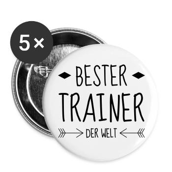 Coach Coaching Trainer Sport Entraineur Team - Buttons small 1''/25 mm (5-pack) - white - Front