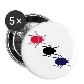 kaefer_004 - Buttons klein 25 mm (5er Pack) - Weiß - Vorne