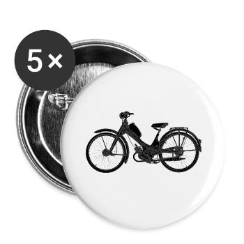 Noir rapidement - Lot de 5 petits badges (25 mm) - blanc - Devant