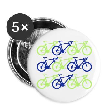 cycling - Buttons small 1''/25 mm (5-pack) - white - Front