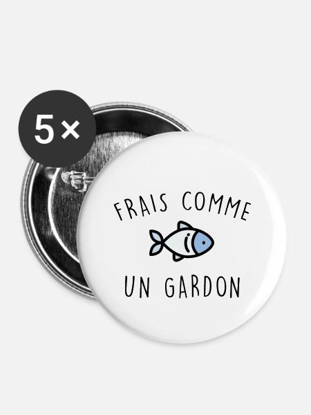 Frisch wie eine Kakerlake - Buttons klein 25 mm (5er Pack) - Weiß