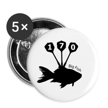 Big Fish - 170 - darts - Buttons small 1''/25 mm (5-pack) - white - Front