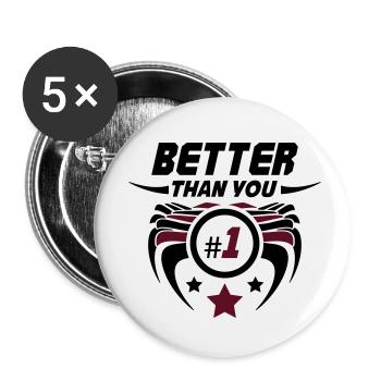 better_than_you_02 - Buttons small 1''/25 mm (5-pack) - white - Front