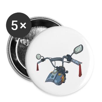 Motorrad Lenker - Buttons klein 25 mm (5er Pack) - Weiß - Vorne