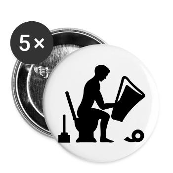 Toilet - toilet - Buttons small 1''/25 mm (5-pack) - white - Front