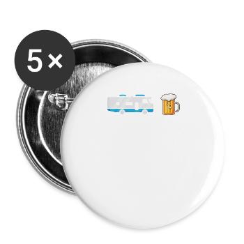 Il ne me faut pas grand-chose pour me rendre heureux | RV drôle - Lot de 5 petits badges (25 mm) - blanc - Devant