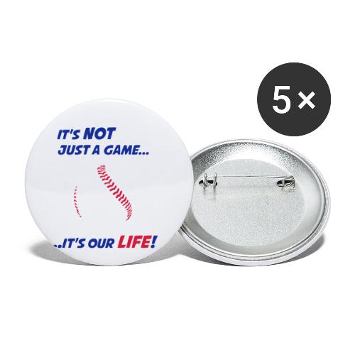 Baseball er vores liv - Buttons/Badges lille, 25 mm (5-pack)