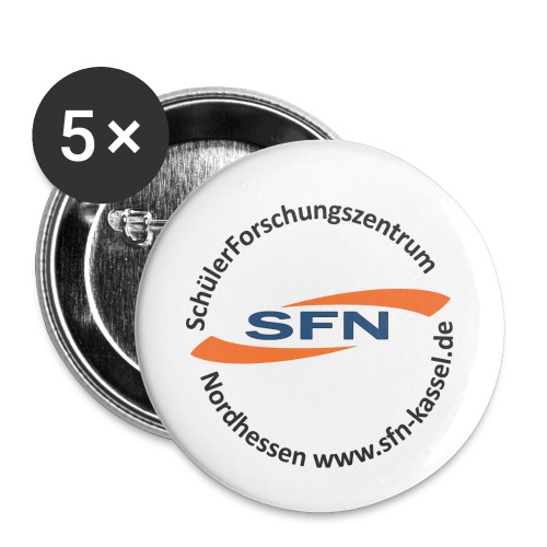 SFN Logo mit rundem Text in schwarz - Buttons klein 25 mm (5er Pack)