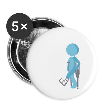 Well played gravity well played physics - Buttons small 1''/25 mm (5-pack) - white - Front